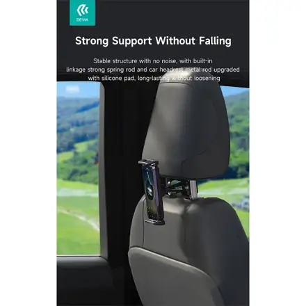 Devia držák do auta Magic Clip Car Back Seat Tablet Bracket - Black