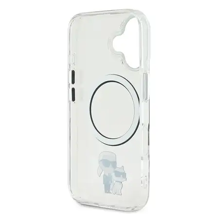 Karl Lagerfeld IML Karl and Choupette MagSafe kryt iPhone 16 průhledný