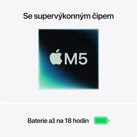 MacBook Air 15" Apple M5 10core CPU 10core GPU 16GB 512GB Blankytně modrý CZ