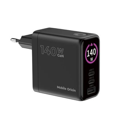 Mobile Origin 140W GaN Display Charger PW21 2x USB-C/1x USB-A