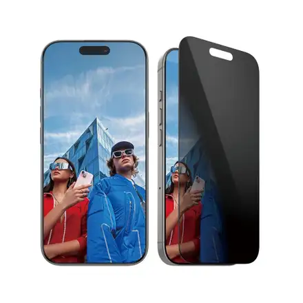 PanzerGlass ochranné sklo UWF Privacy pro iPhone 16 Pro - Black Frame