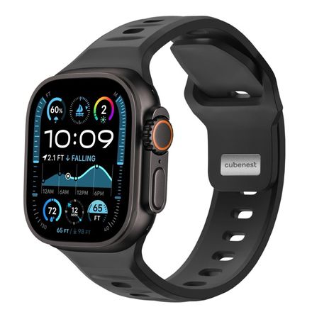 Cubenest sportovní řemínek pro Apple Watch 49/46/45/44/42 mm - černý