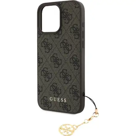 Guess 4G Charm kryt iPhone 16 Pro Max hnědý