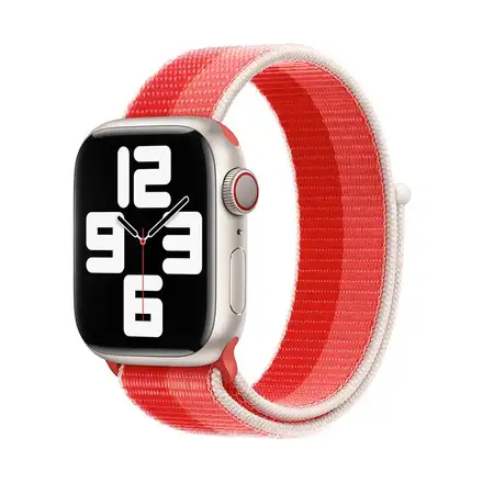 Devia řemínek Nylon Braided Two-Tone Loop pro Apple Watch 40/41/42mm - Peony