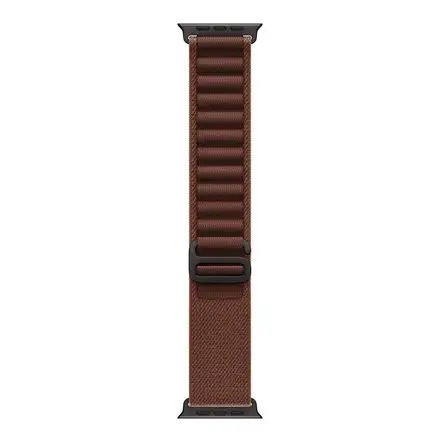 Apple Watch 49mm Burgundy Alpine Loop-Medium-Black Titanium Finish