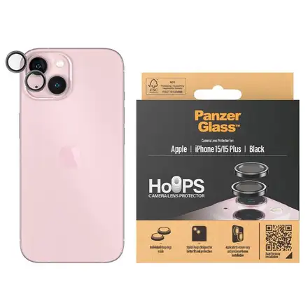 PanzerGlass ochranné sklo Hoops pro iPhone 15/15 Plus-Black