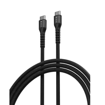 Devia kabel USB-C to USB-C Gracious Woven Cable 1.5m - Black