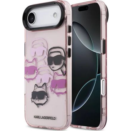 Karl Lagerfeld IML Multi K&CH Heads kryt iPhone Air růžový