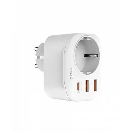 Devia síťová nabíječka Smart Series 2A+C PD 20W Auto Power Socket - White