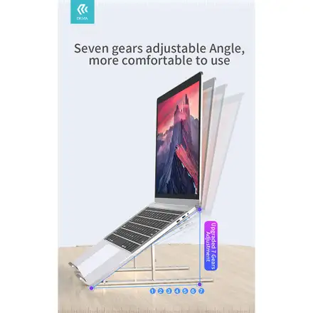 Devia Pro1 Multi-function Folding Stand For Tablet/Laptop - Silver
