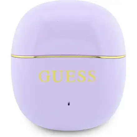 Guess Gold Line Glossy Classic Logo TWS Bezdrátová Sluchátka fialová