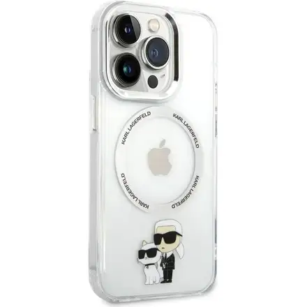 Karl Lagerfeld IML Karl and Choupette MagSafe kryt iPhone 14 Pro Max průhledný