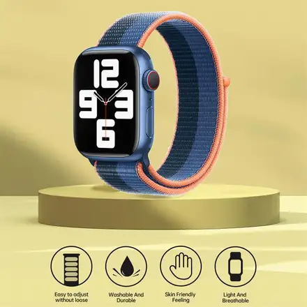 Devia řemínek Nylon Braided Two-Tone Loop pro Apple Watch 40/41/42mm - Pinch Feather
