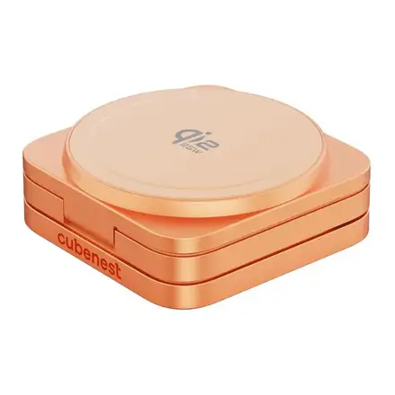 Cubenest Qi2.2 3v1 Skládací bezdrátová magnetická nabíječka SQ312 Ultra - oranžová