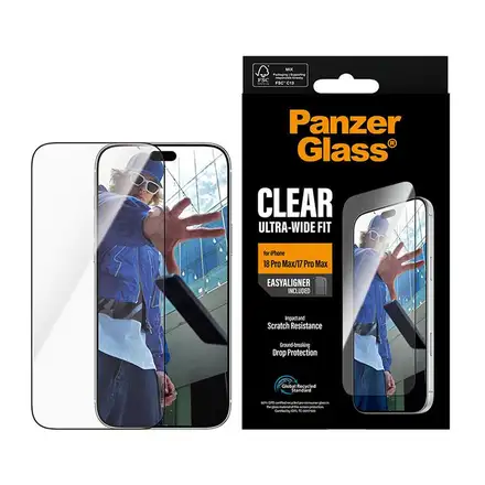 PanzerGlass ochranné sklo UWF pro iPhone 18 Pro Max-Black Frame