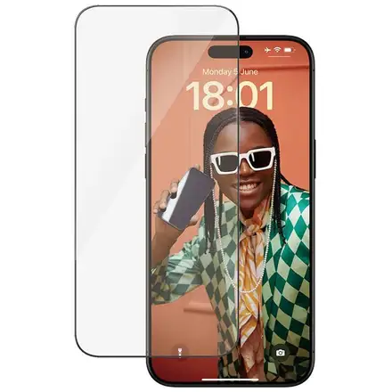 PanzerGlass ochranné sklo UWF pro iPhone 15 Pro Max-Black Frame