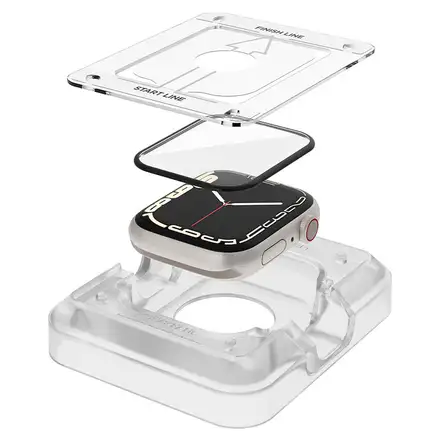 Spigen ochranné sklo Pro Flex pro Apple Watch 9/8/7 45mm - Clear