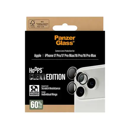 PanzerGlass ochranné sklo Hoops pro iPhone 17 Pro/17 Pro Max-Clear