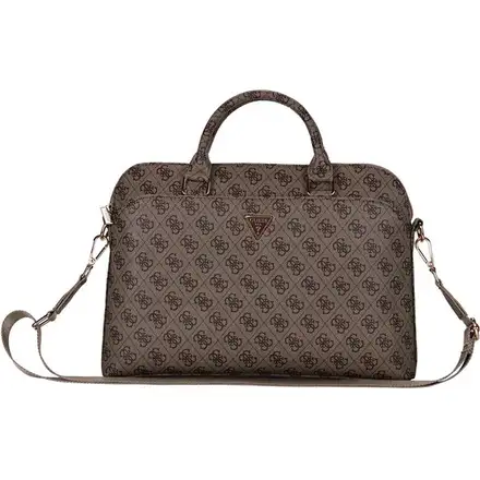 Guess PU 4G Triangle Logo Brašna na MacBook 13/14/15" hnědá
