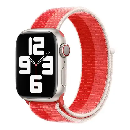Devia řemínek Nylon Braided Two-Tone Loop pro Apple Watch 44/45/46mm - Peony