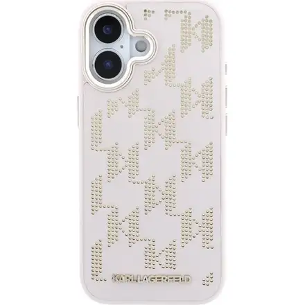 Karl Lagerfeld PU Perforated Monogram MagSafe MagSafe kryt iPhone 17 růžový