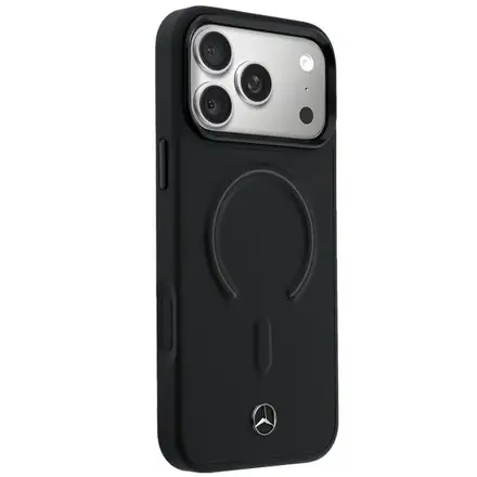 Mercedes PU Leather 3D MagSafe Zadní Kryt pro iPhone 17 Pro černý