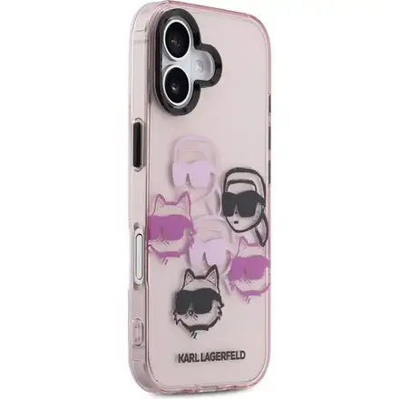 Karl Lagerfeld IML Multi K&CH Heads kryt iPhone 17 růžový