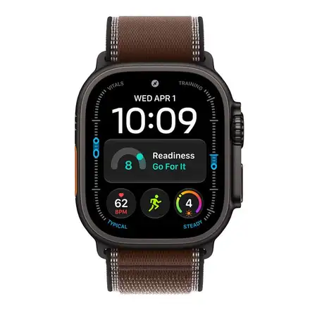 Apple Watch 49mm Dark Umber Trail Loop-S/M-Black Titanium Finish