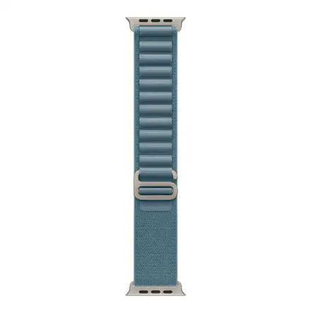 Apple Watch 49mm Light Blue Alpine Loop - Large - Natural Titanium Finish