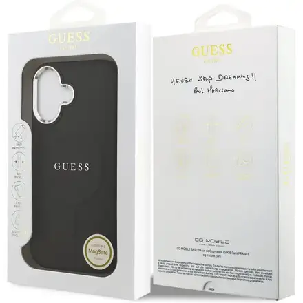 Guess PU Saffiano MagSafe kryt iPhone 17 černý