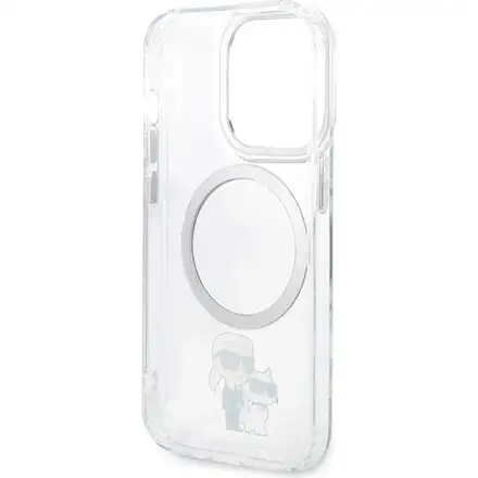 Karl Lagerfeld IML Karl and Choupette MagSafe kryt iPhone 14 Pro Max průhledný