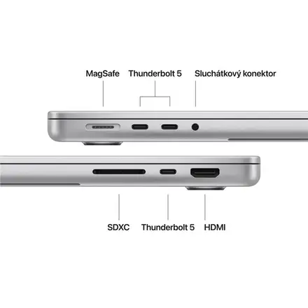 EDU MacBook Pro 14" Apple M5 Max 18core CPU 32core GPU 36GB 2TB Stříbrný CZ