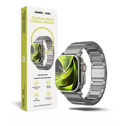 Mobile Origin řemínek Titanium Band Modena pro Apple Watch Ultra 49mm - Natural