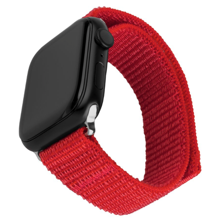 FIXED Nylon Sporty Strap pro Apple Watch 41/40/38 mm, červený