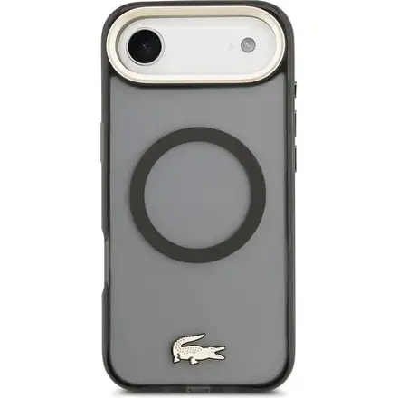Lacoste PC/TPU Frosted Finish Gold Logo MagSafe kryt iPhone Air černý