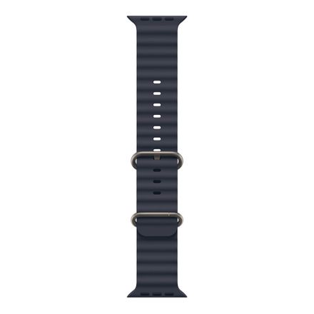 Apple Watch 49mm Navy Ocean Band - Natural Titanium Finish