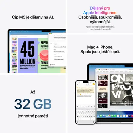 MacBook Air 15" Apple M5 10core CPU 10core GPU 16GB 512GB Blankytně modrý CZ