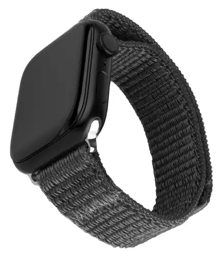 FIXED Nylon Sporty Strap pro Apple Watch 41/40/38 mm, tmavě šedý