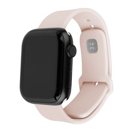 FIXED Silicone Sporty Strap pro Apple Watch 45/44/42 mm, růžový