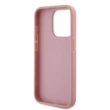Karl Lagerfeld Wrinkled PU Signature Logo kryt iPhone 15 Pro Max růžový