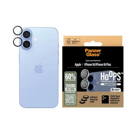 PanzerGlass ochranné sklo Hoops pro iPhone 16/16 Plus-Clear