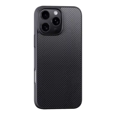 Devia kryt Kevlar Ultra-Thin Magnetic Shockproof Case pro iPhone 16 Pro Max - Black