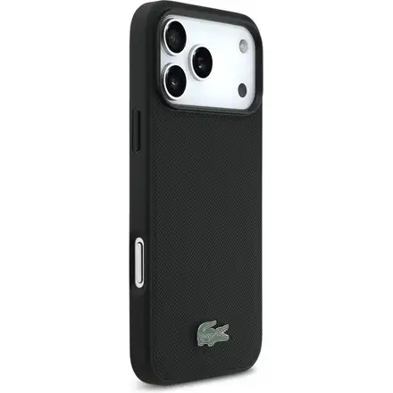 Lacoste Iconic Petit Pique MagSafe kryt + peněženka iPhone 17 Pro Max černý