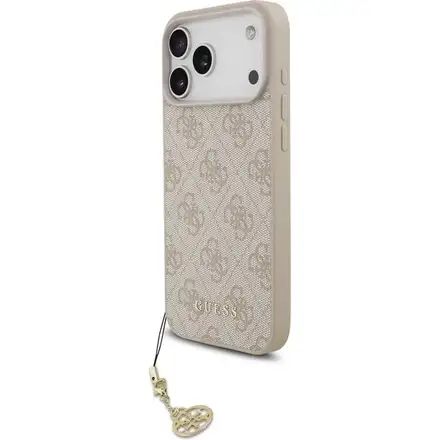 Guess 4G Charm MagSafe kryt iPhone 17 Pro růžový