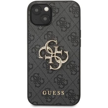 Guess PU 4G Metal Logo kryt iPhone 13 šedý