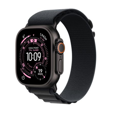 Apple Watch Ultra 3 GPS + Cellular 49mm Černý titan s černým alpským tahem - Velký