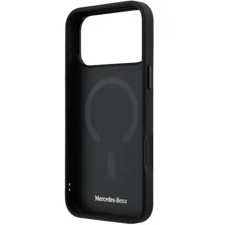 Mercedes PU Leather 3D MagSafe Zadní Kryt pro iPhone 17 Pro černý