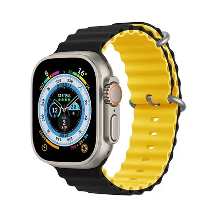 Devia řemínek Deluxe Series Sport6 Silicone Two-tone Band 40/41mm - Black/Yellow