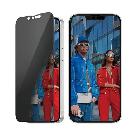 PanzerGlass ochranné sklo UWF Privacy pro iPhone 16e/14/13/13 Pro - Black Frame