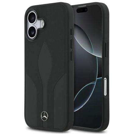 Mercedes Leather The Move MagSafe Zadní Kryt pro iPhone 17 černý
